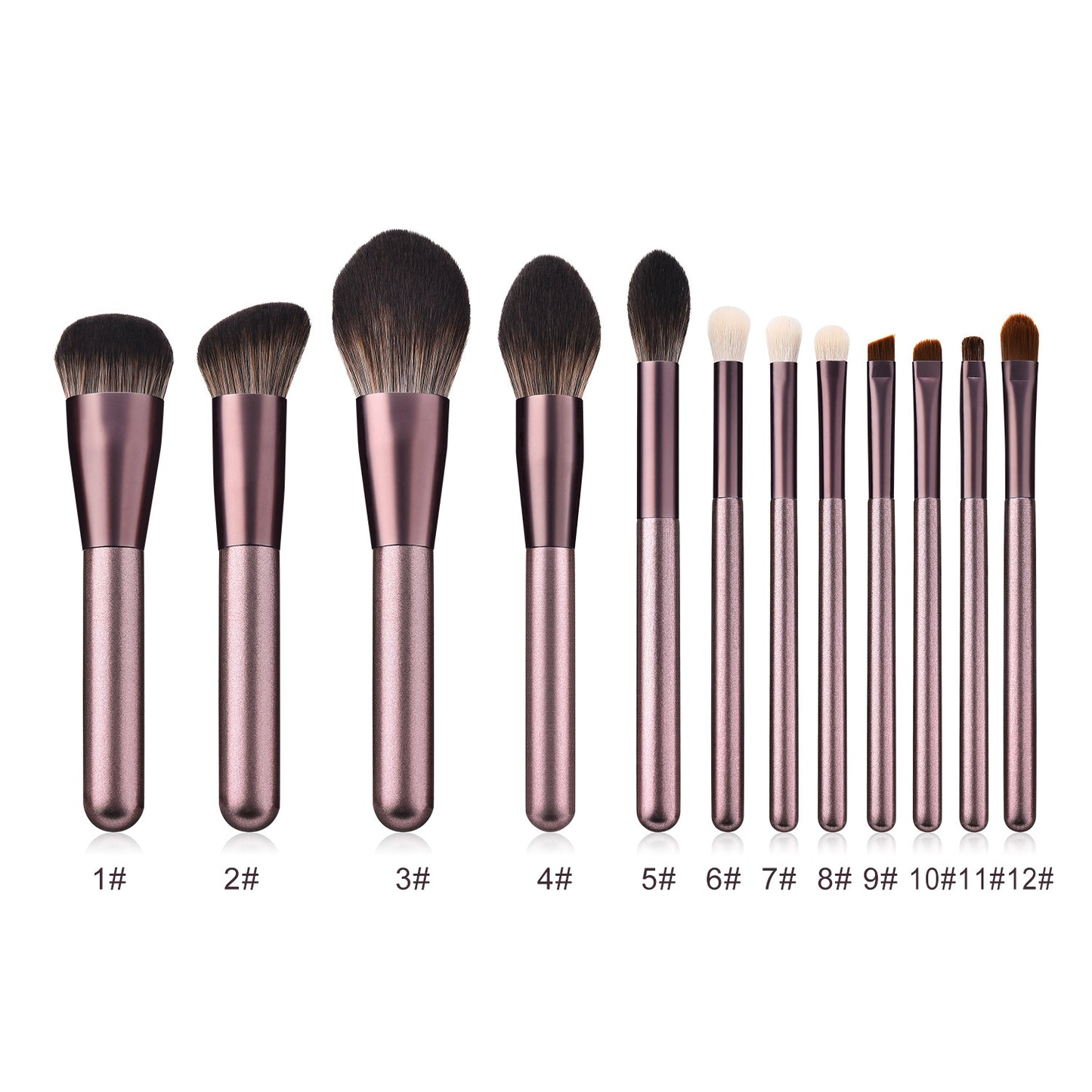 Sweet & Sleek: 12 makeup brushes in a compact set