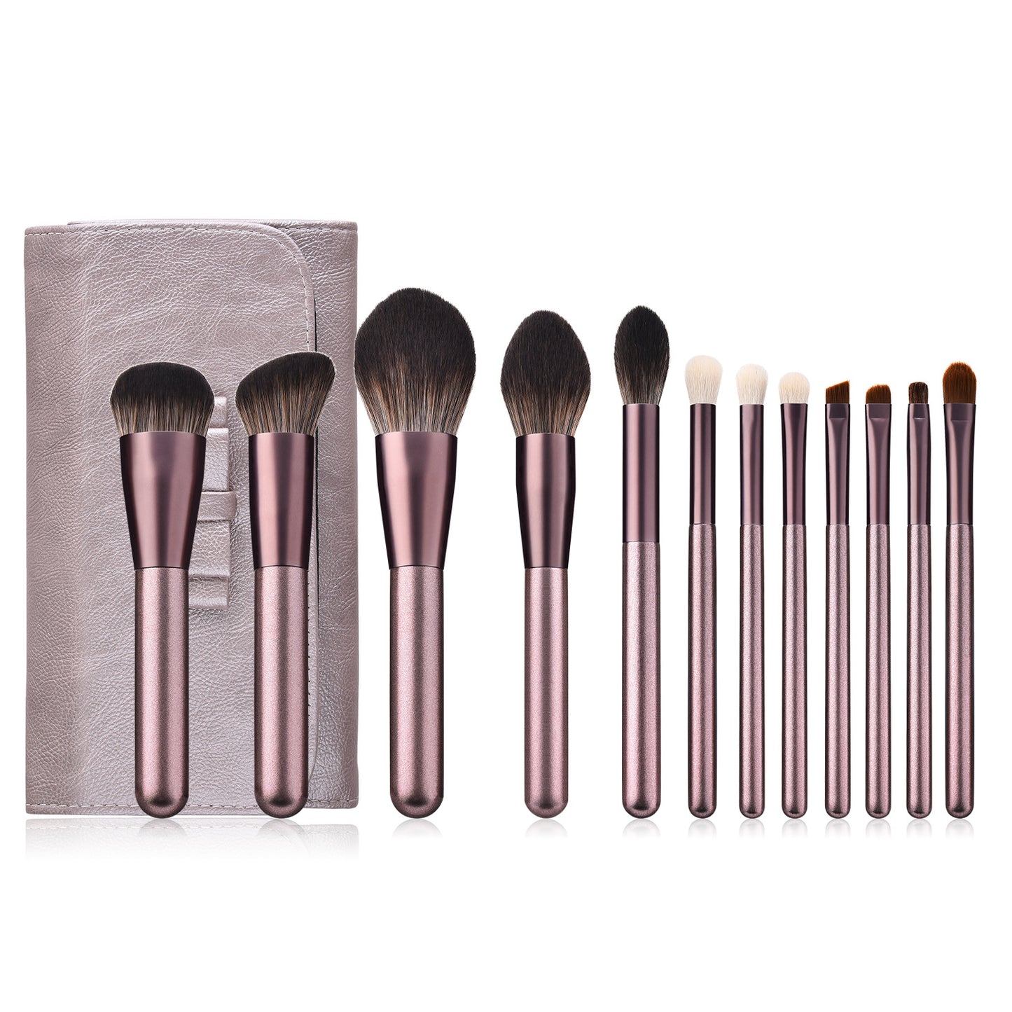 Sweet & Sleek: 12 makeup brushes in a compact set