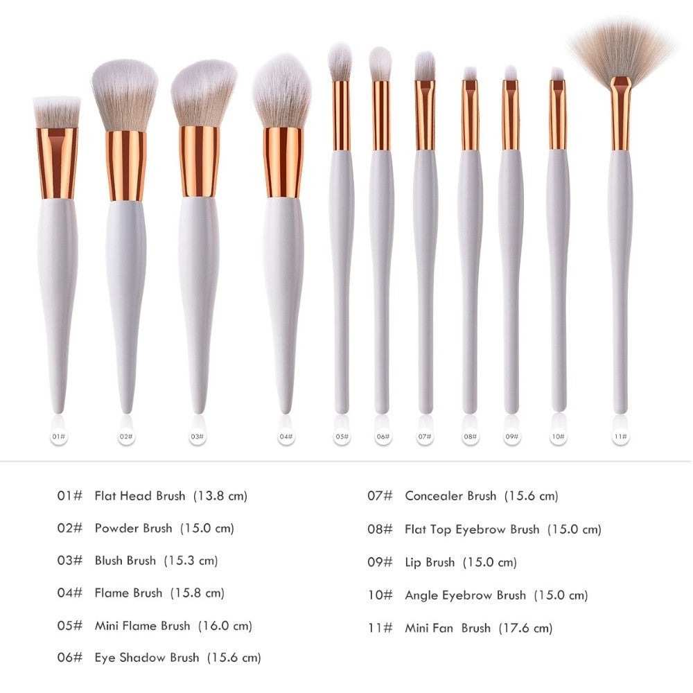 Snow Queen: 11 makeup brushes set